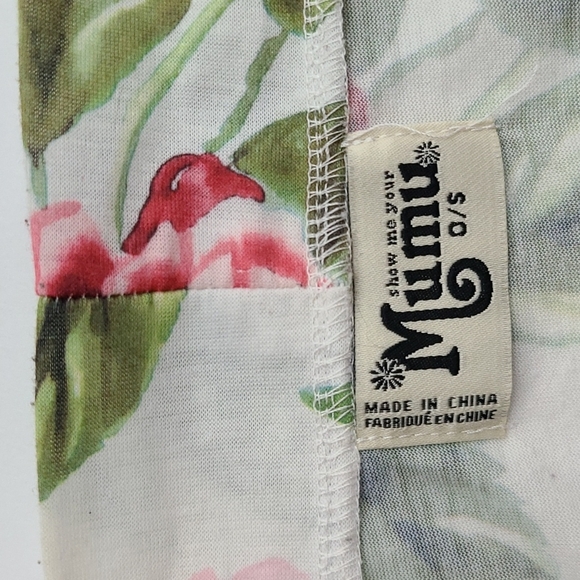 Show Me Your Mumu Garden of Blooms Floral Pink Green White Robe OS - Picture 7 of 11